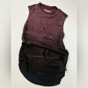 Raquel Allegra Shirt Sleeveless Silk Cotton Tank Top Sleeveless Tee size 2